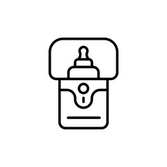 Sterilizer bottle outline icons, minimalist vector illustration ,simple transparent graphic element .Isolated on white background