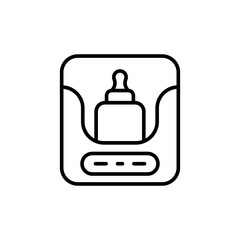 Sterilizer bottle outline icons, minimalist vector illustration ,simple transparent graphic element .Isolated on white background