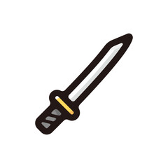 Samurai sword outline icon for graphic design, apps and websites