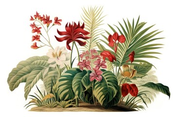 Fototapeta premium Plant tropics flower leaf.