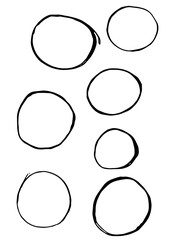 Hand-drawn ink circles