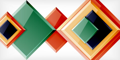 Shiny glossy metallic or plastic square design background. Vector Illustration For Wallpaper, Banner, Background, Card, Book Illustration, landing page