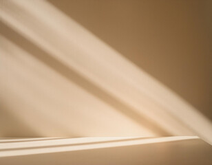 Background image for design or product presentation, with a play of light and shadow, in light, warm neutral tones