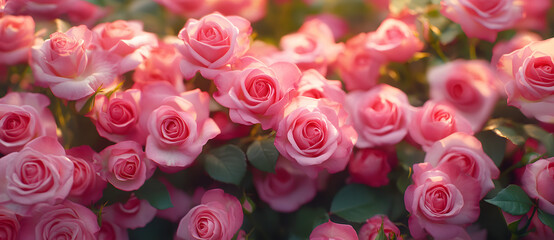 Fototapeta premium Background of pink roses