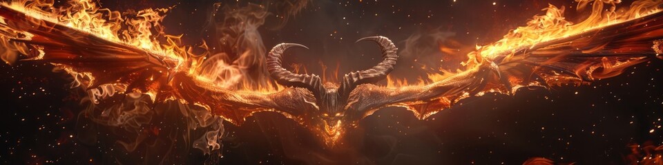 Fototapeta premium devil on fire.