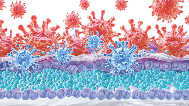 Detailed medical illustration of Tipranavir, a protease inhibitor fighting resistant HIV-1 infections.