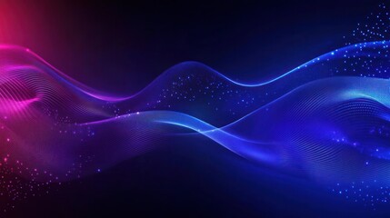 Abstract Blue and Pink Waves