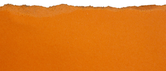Ripped orange paper torn edges with transparent background png paper tear