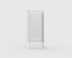 Sleek Blush Stick Mockup With Clear Cap Designed For Cheek Application 3D Illustration