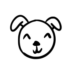 Puppy Head Hand drawn Icon