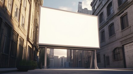 Obraz premium Blank Billboard in City Alley