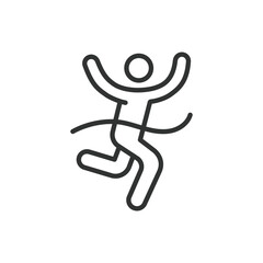 Finish line, in line design. Finish line, race, goal, victory, achievement, competition, end on white background vector. Finish, in line design, editable stroke icon