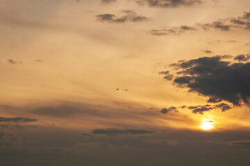 sunset in the clouds