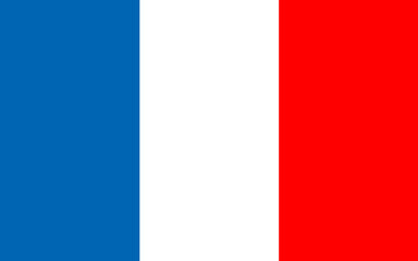 Naklejka premium Flags of France. Flat element design. National Flag. White isolated background