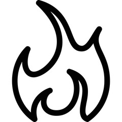 Simple vector icon fire