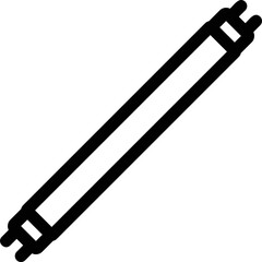 Simple vector icon fluorescent light bulb