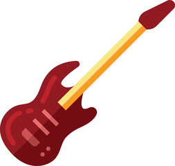 Guitar cartoon icon. Rock music instrument symbol