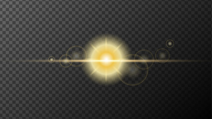 Gold Stars.Sparkling  Shine light effect. Glitter luxury star on transparent background.Decorative gradient vibrant golden stars. Design illustration for banner, social media, advertising, website.