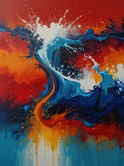 abstract watercolor background with splashes