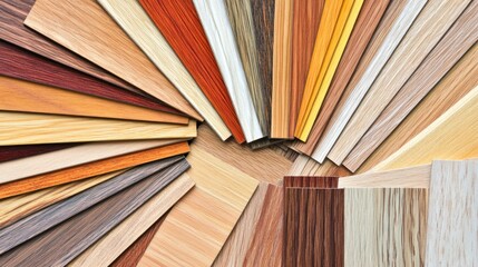 A Collection of Wood Samples Arranged in a Circular Pattern