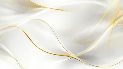 Fototapeta premium Abstract Gold and White Waves