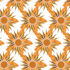 This floral pattern features multicolored petals in vibrant shades, creating a lively and dynamic design. The combination of colors adds depth and variety, making the pattern visually appealing