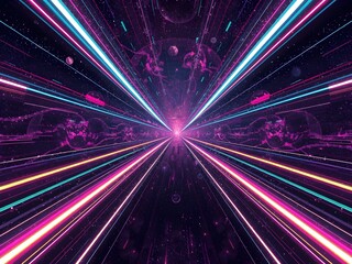 Glow Lines is an abstract image of bright light and movement against the night sky.