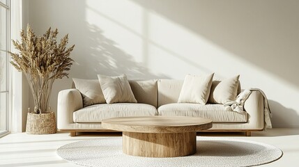 Minimalist Living Room with Natural Light