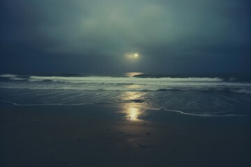 The beach at night astronomy outdoors horizon.