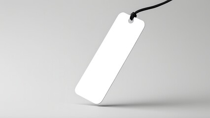 Realistic bookmark mockup featuring a simple, rectangular design. Perfect for showcasing book-related designs or promotional materials in a clean, minimal setting