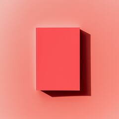 A red book is placed diagonally on a soft pastel background, representing simplicity.
