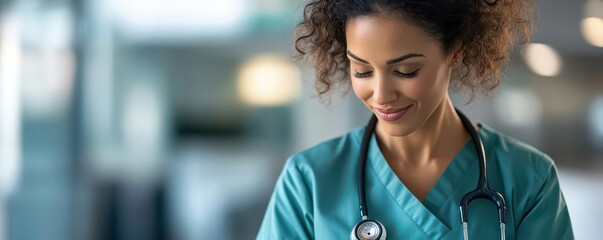 Smiling healthcare professional in uniform