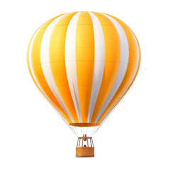 Obraz premium Colorful hot air balloon on white isolated background.