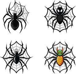 Spider net vector art design template