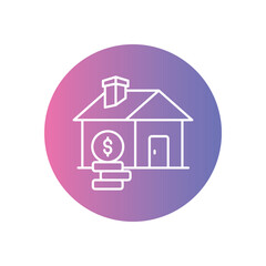 Real Estate Investment vector icon stock illustration