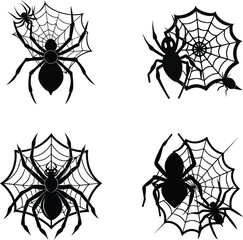Spider net vector art design template