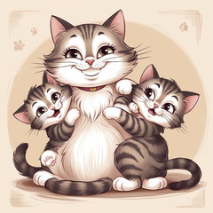 cat mom.Pets, their types and role in human life