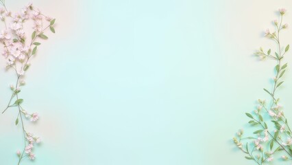 Fototapeta premium Elegant Floral Frame with Soft Background