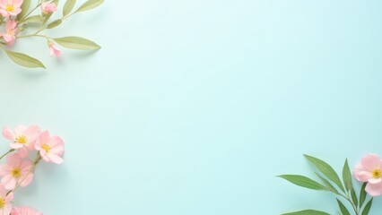Fototapeta premium Soft Floral Background with Copy Space for Text