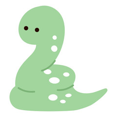 とぐろを巻いたへびのイラスト