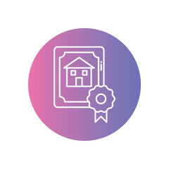 Deed vector icon stock illustration