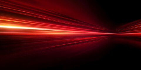 Red line of light speed motion background. red fast movement background design faster. concept texture of digital technology speedy move and space black