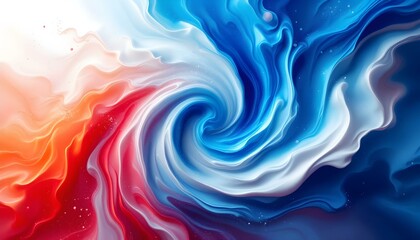 Abstract cinematic red white blue background soft wave, grunge vintage noise grain, wallpaper, presentation, USA flag patriotic holiday template. bright red white blue gradient abstract background