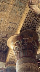 Khnum Temple Columns and Hieroglyphic Carvings – Esna, Luxor, Egypt | Ancient Egyptian Architecture