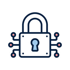 Protecting data and systems through cybersecurity, ready to use icon