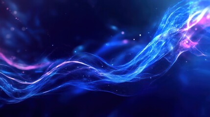Abstract Blue and Pink Waves