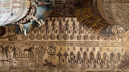 Khnum Temple Columns and Hieroglyphic Carvings – Esna, Luxor, Egypt | Ancient Egyptian Architecture