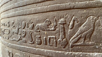 Khnum Temple Columns and Hieroglyphic Carvings – Esna, Luxor, Egypt | Ancient Egyptian Architecture