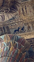 Khnum Temple Columns and Hieroglyphic Carvings – Esna, Luxor, Egypt | Ancient Egyptian Architecture