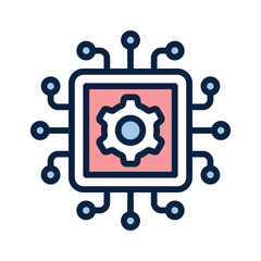 Well designed amazing icon of processor management